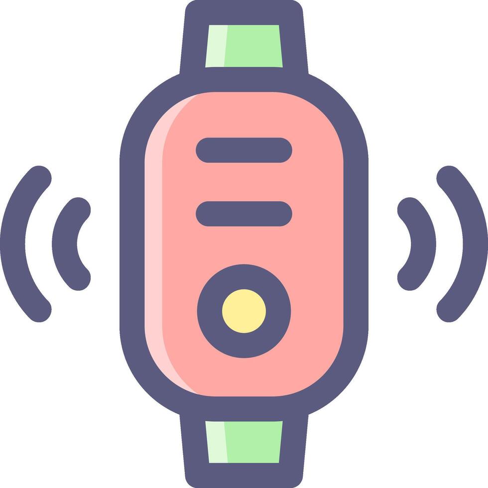 A watch with a microphone icon vector