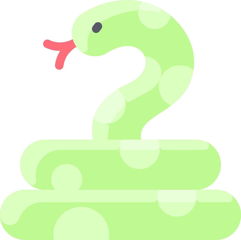 A snake with a green color and a white background vector