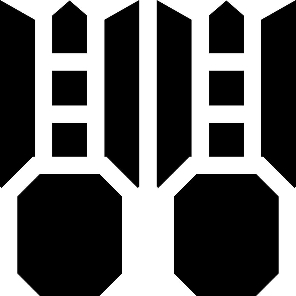 A black and white logo with two black and white squares vector