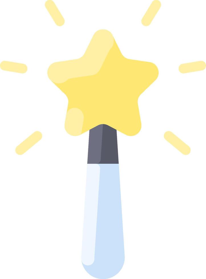 A star wand with a yellow tip vector