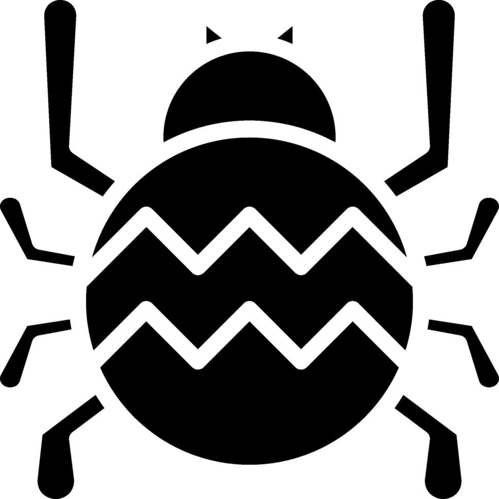 A black and white spider icon vector