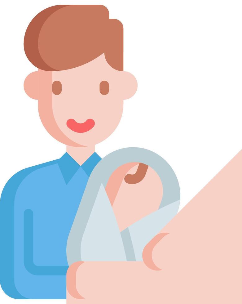 A man holding a baby in his arms vector