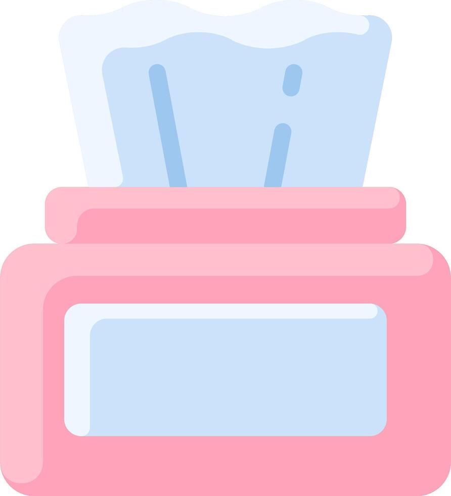 A pink box with a tissue in it vector