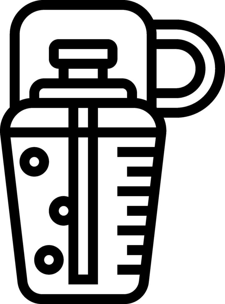 A black and white image of a blender vector