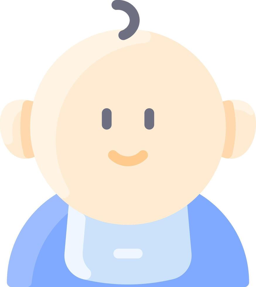 Baby icon with bib vector
