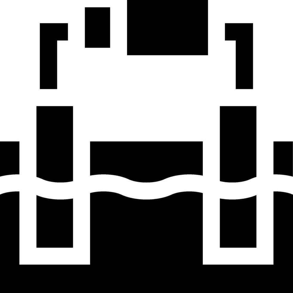 A black and white icon of a boat vector