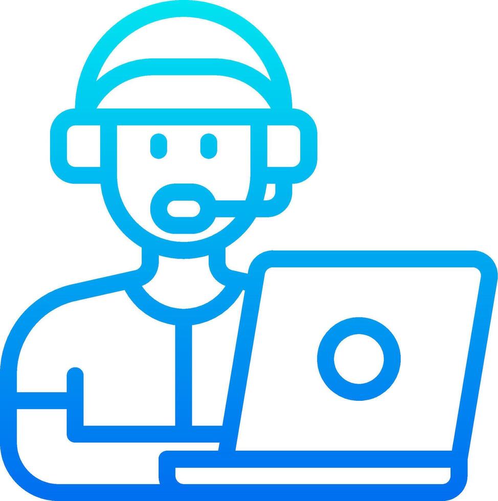 Call center agent icon vector