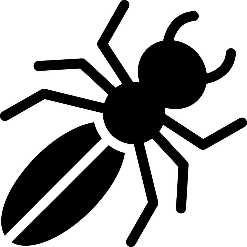 A black and white insect icon vector