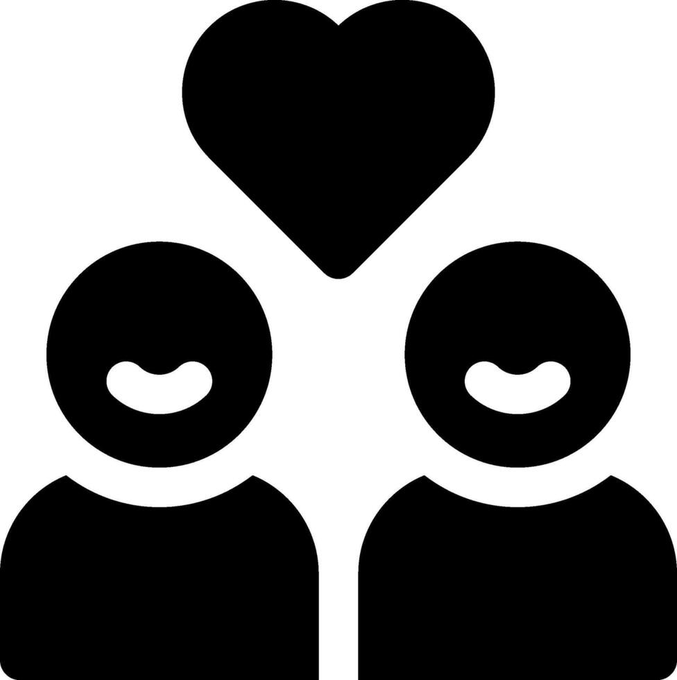 Two people with a heart in the middle of their faces vector