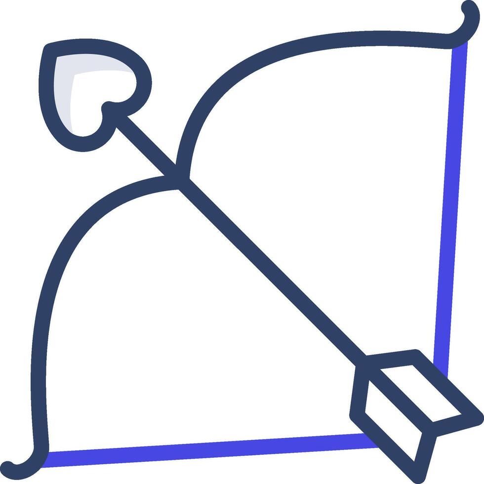 A bow and arrow icon on a white background vector