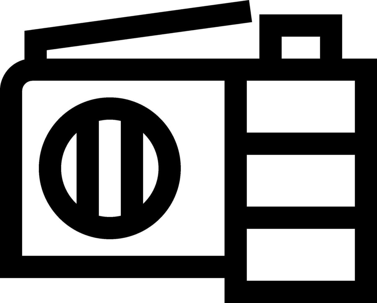 A black and white image of a battery vector