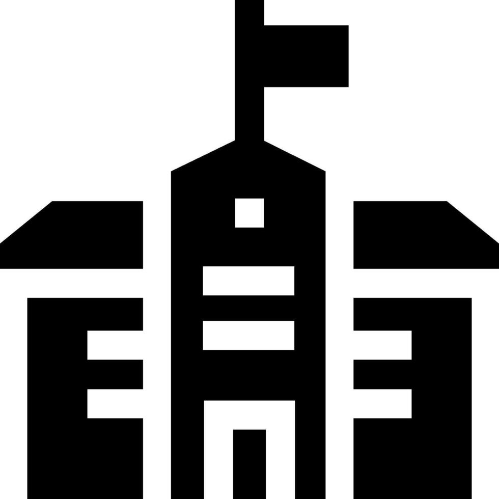 School building icon vector