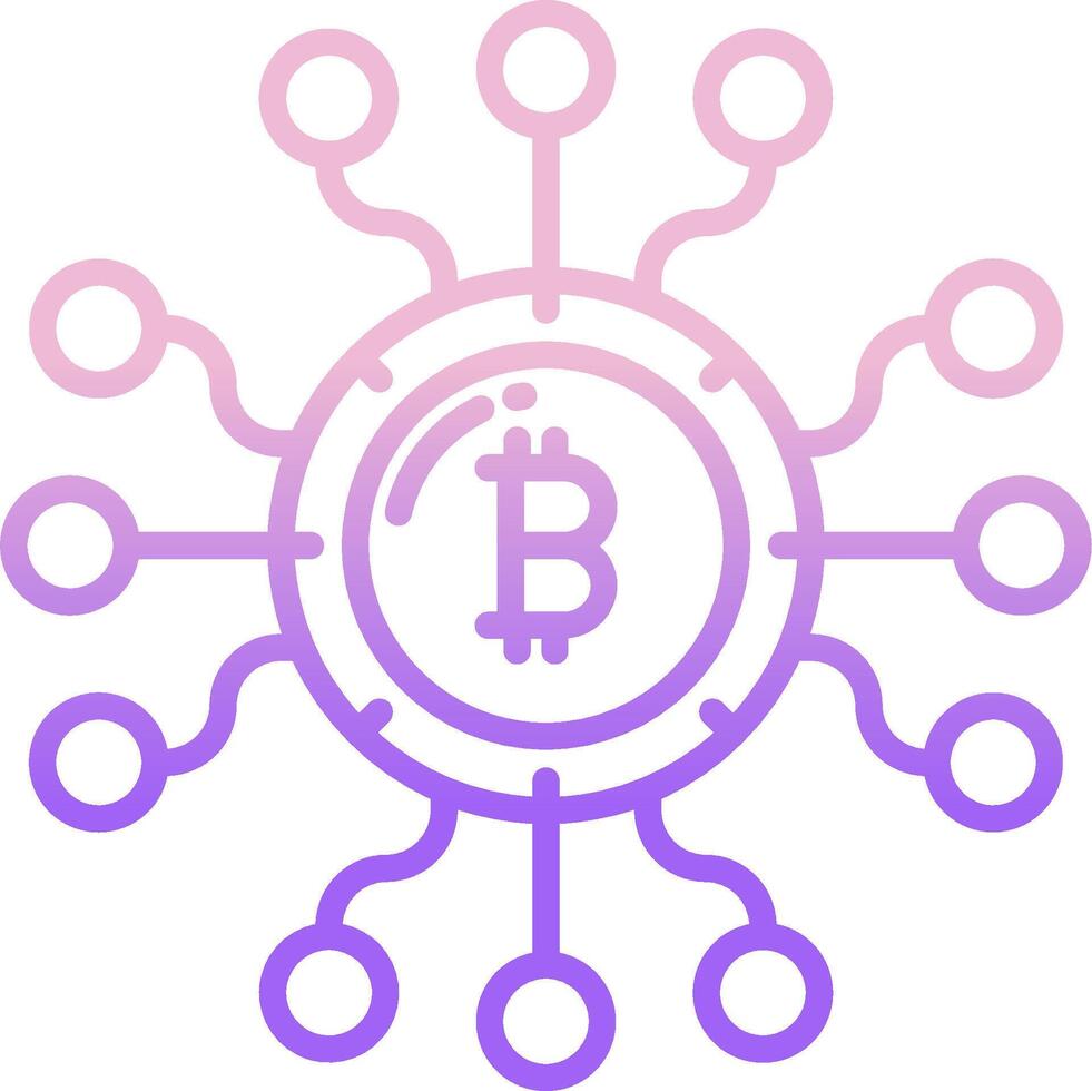 Bitcoin logo with a circle around it vector
