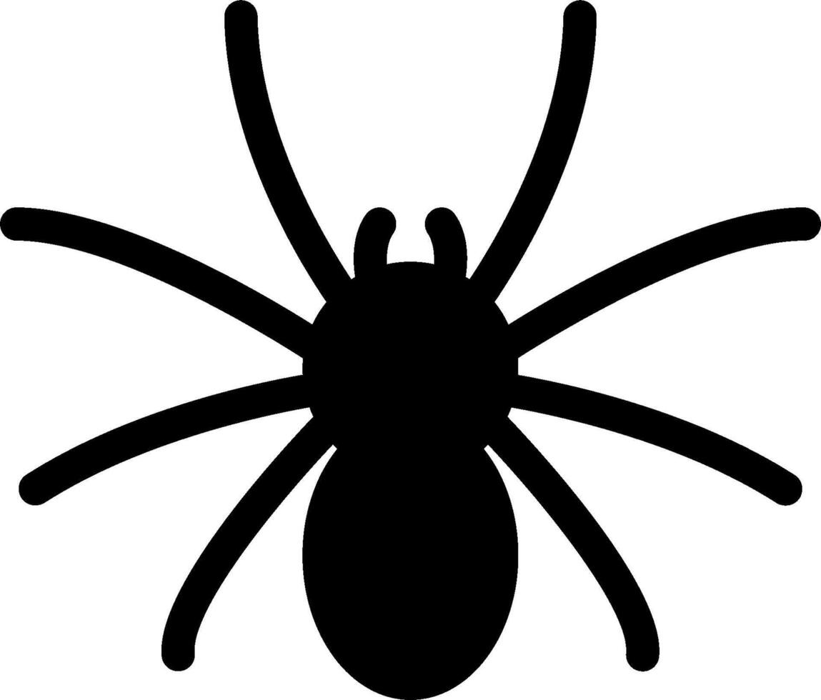 A black spider on a white background vector