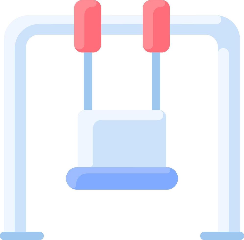 A swing with two red and blue bars vector