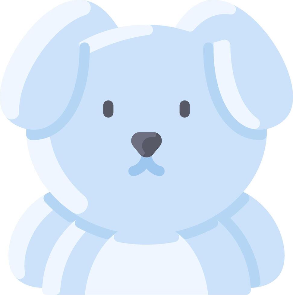 A blue dog with a big nose and a big head vector
