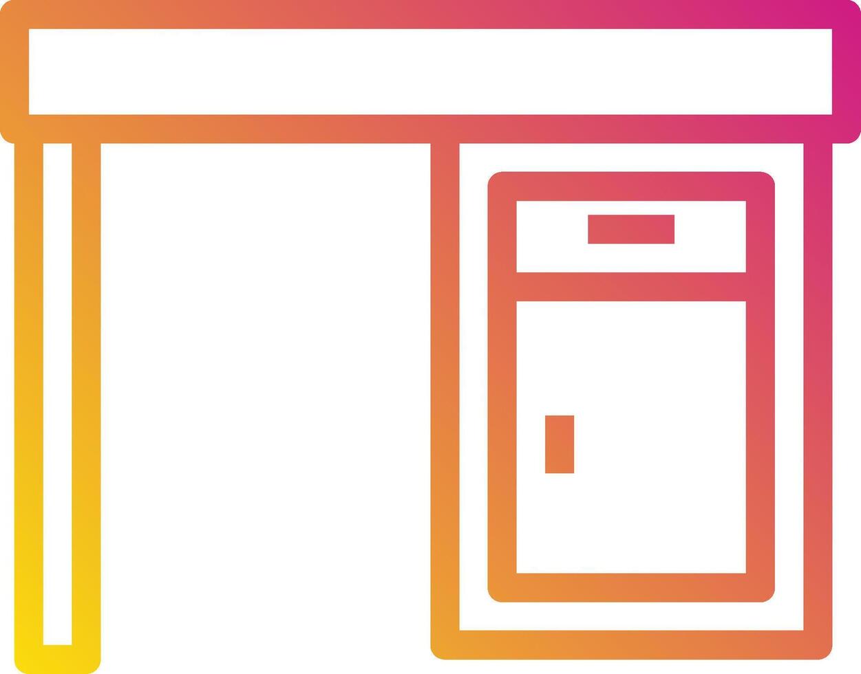 A colorful icon of a door with a door handle vector