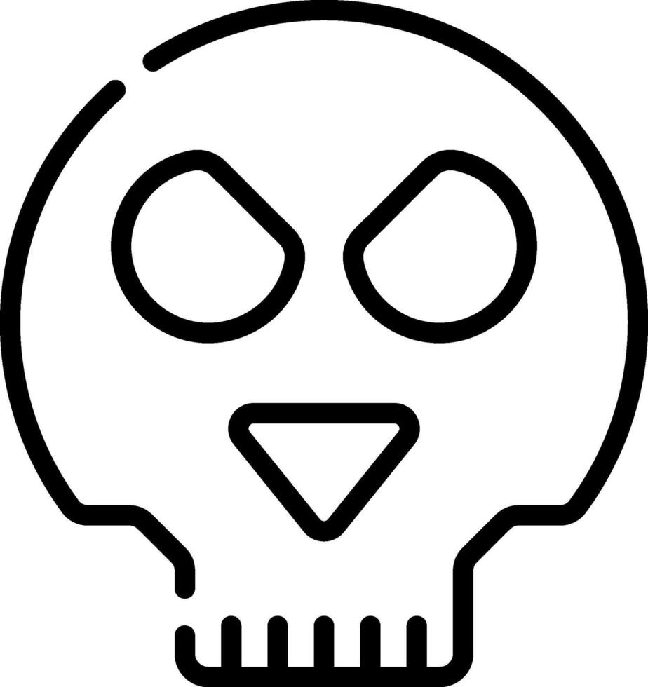 A skull with an angry face on it vector