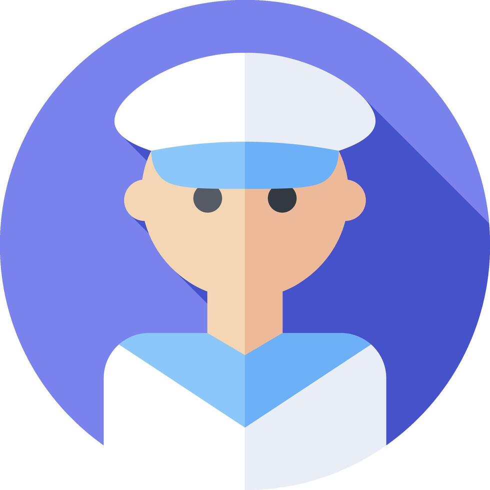 A sailor icon in a flat design vector