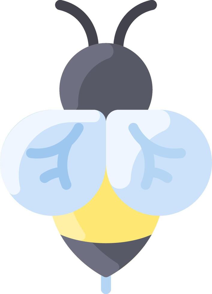 A cartoon bee with a yellow and blue body vector