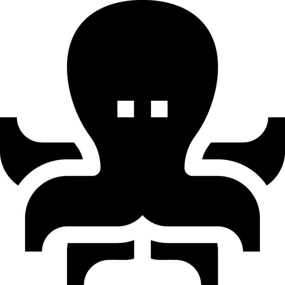 An octopus is shown in a black and white logo vector