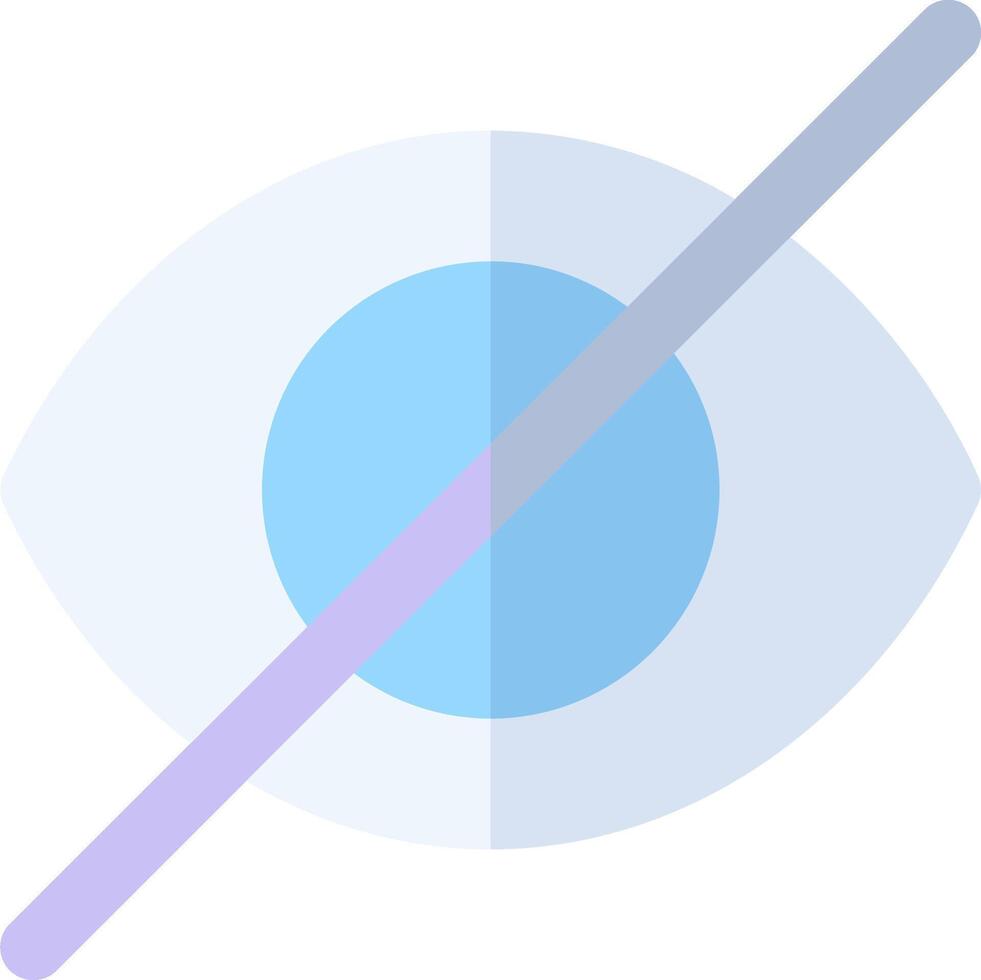 An eye with a blue and purple line through it vector