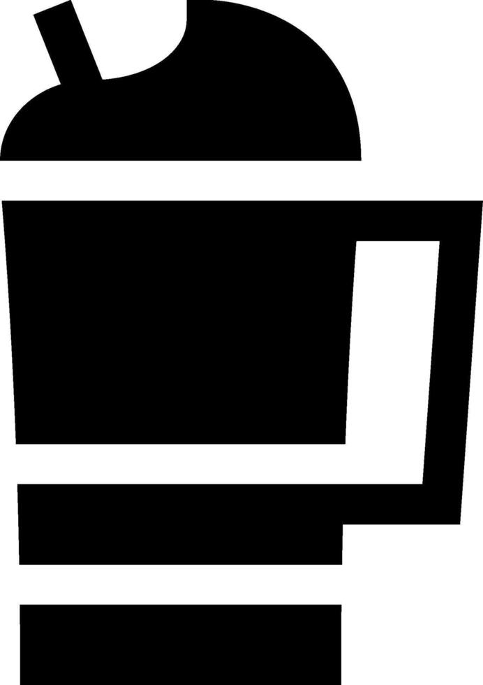 A black and white coffee cup icon vector