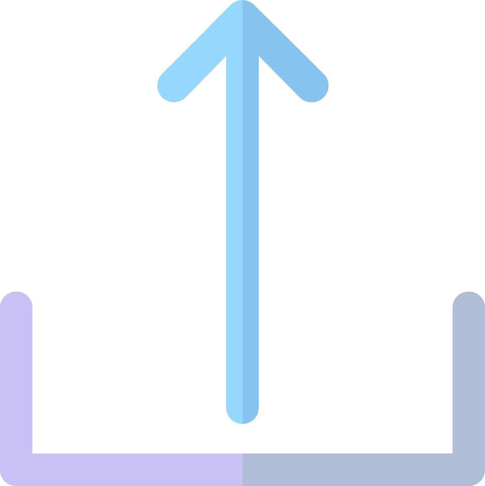 A blue arrow pointing up on a white background vector