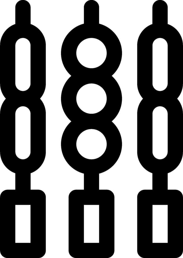 A black and white image of three different types of rings vector