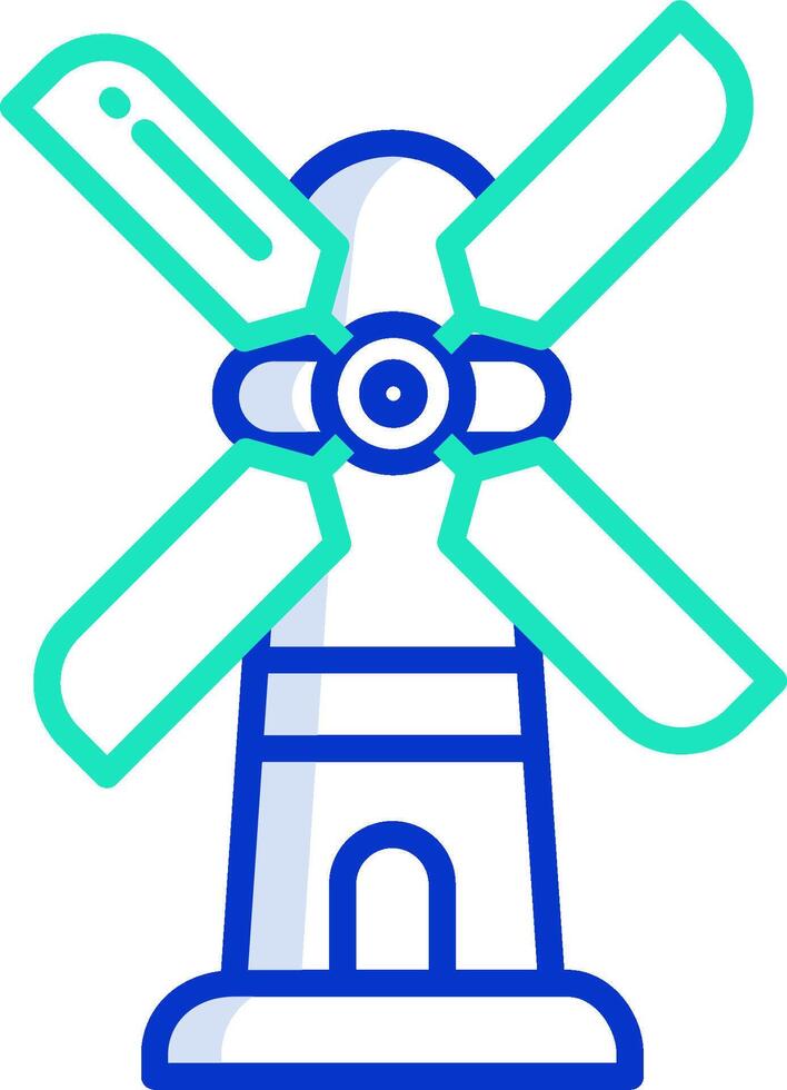 A windmill with blades and blades vector