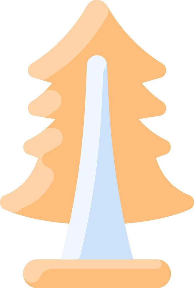 A christmas tree with a cone on top vector