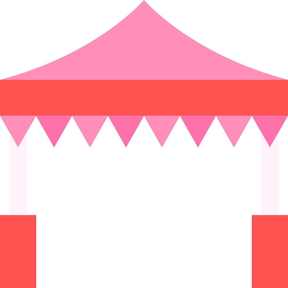 A pink tent with a white background vector