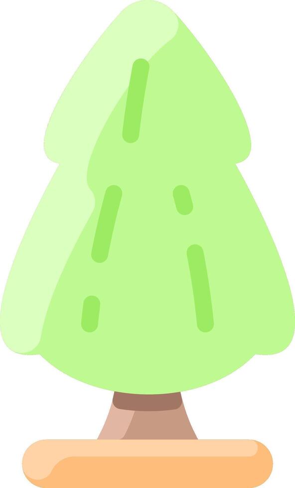 A cartoon tree with a green base vector