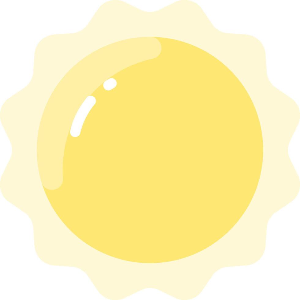 A yellow sun with a white background vector
