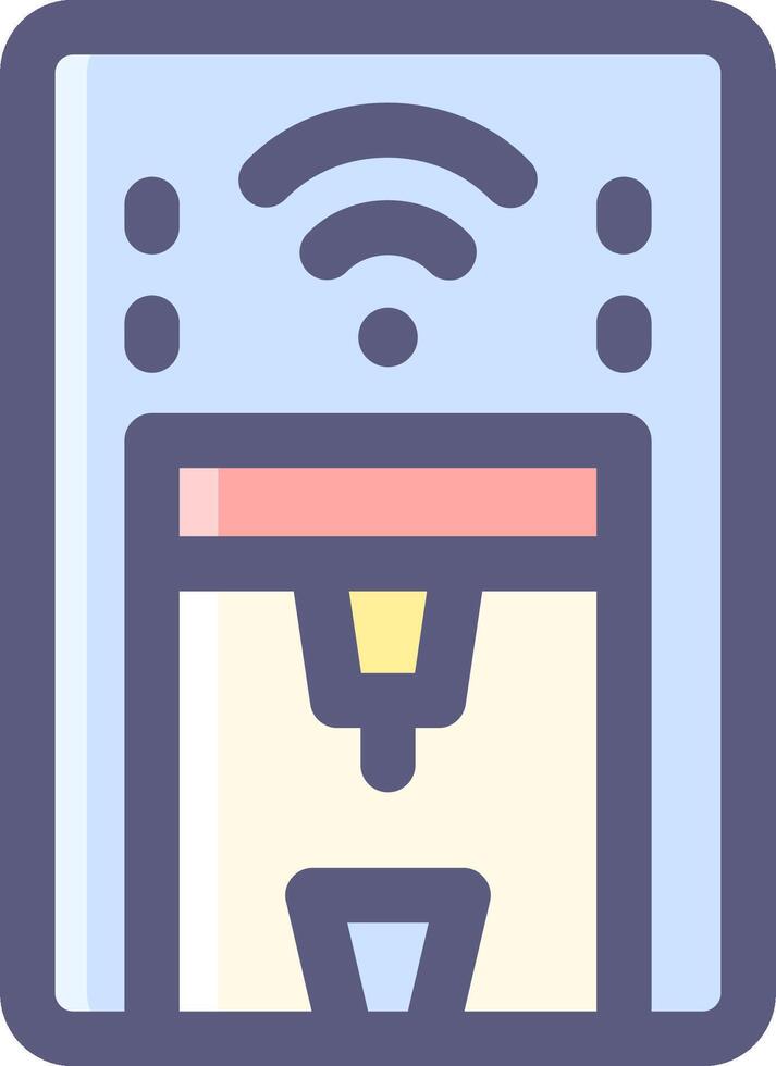 A wifi router icon with a light on it vector