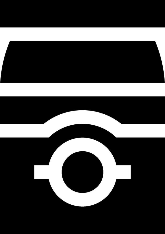 A black and white icon of a bus vector