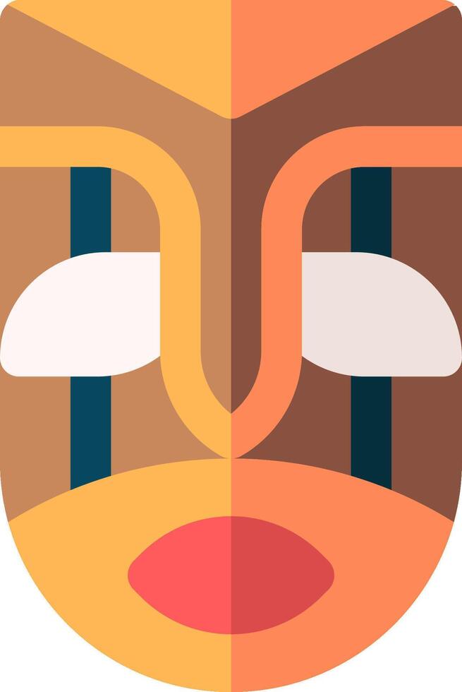 A cartoon mask with a face and eyes vector