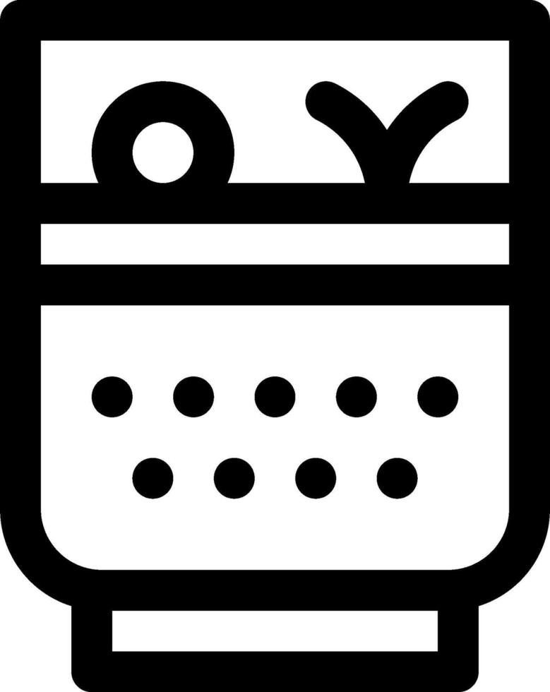 A black and white icon of a microwave vector