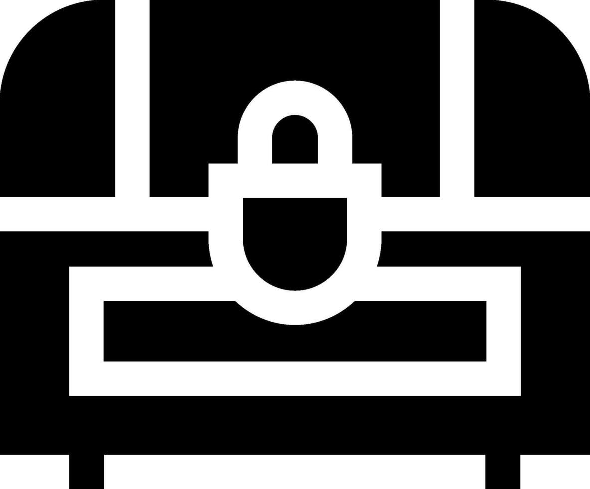 A black and white image of a suitcase with a lock vector
