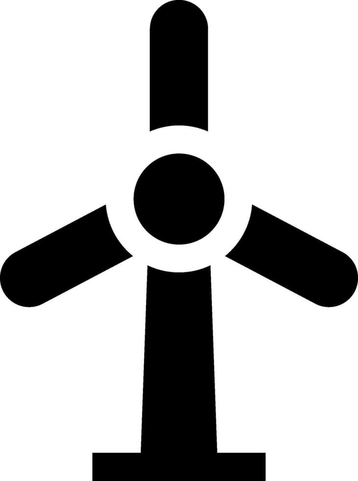 A black and white windmill icon vector