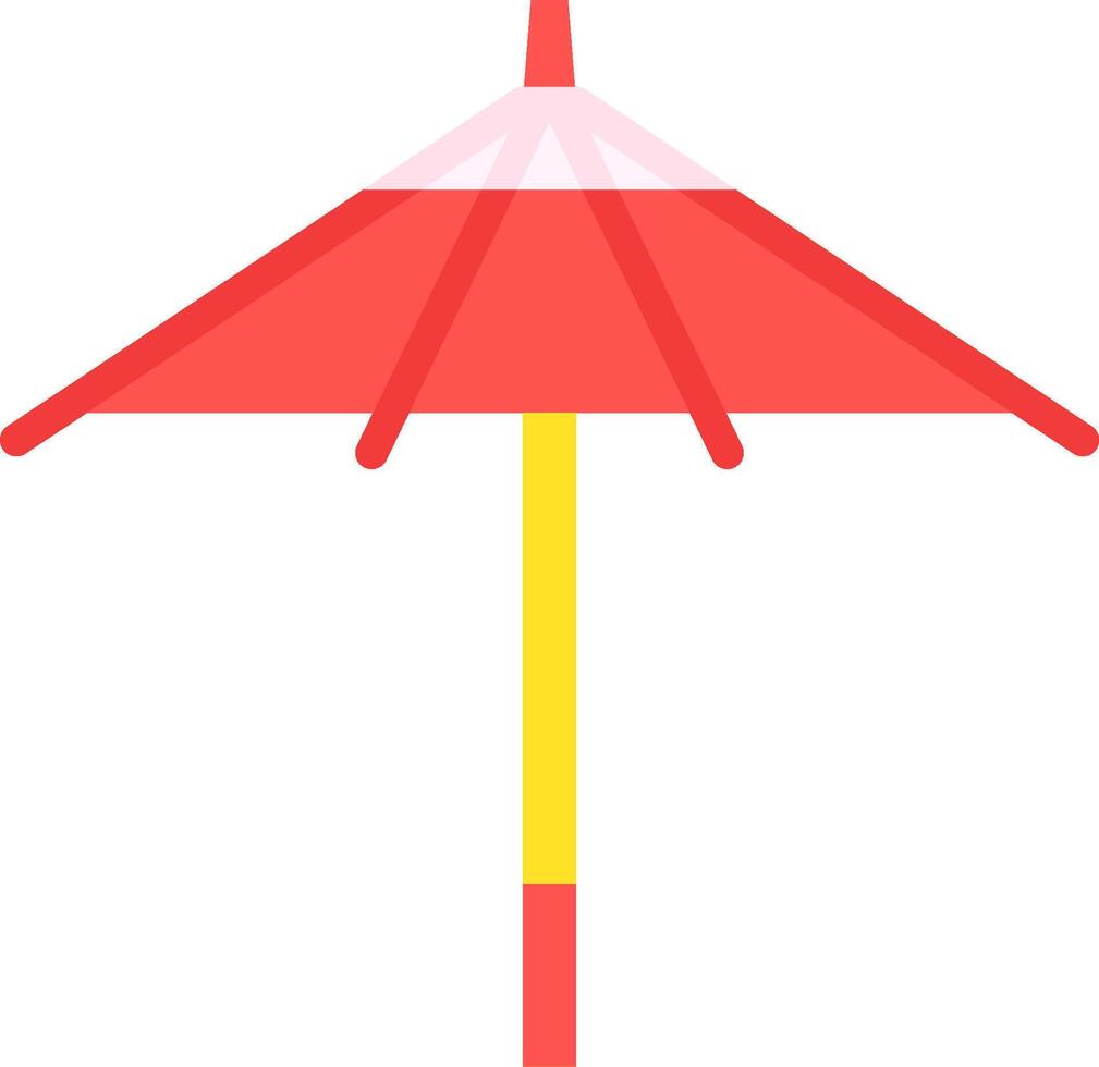 An umbrella with a red and yellow pole vector