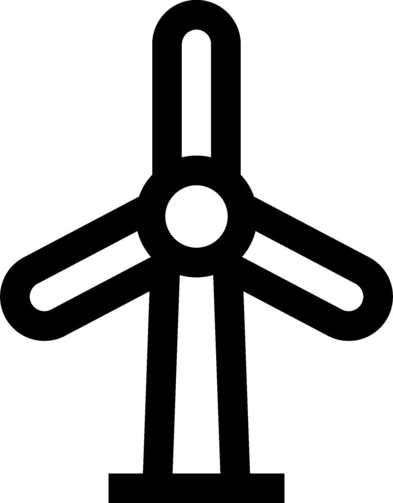 A black and white windmill icon vector