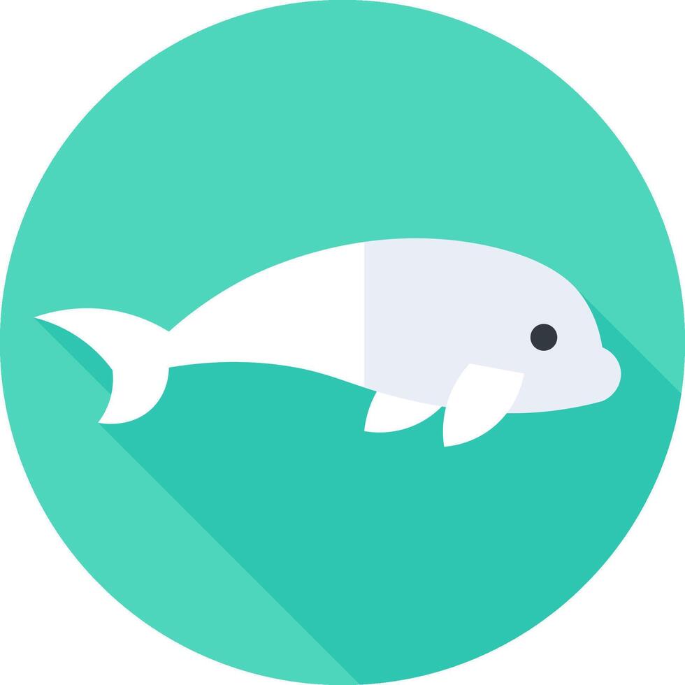 A white dolphin in a flat design vector