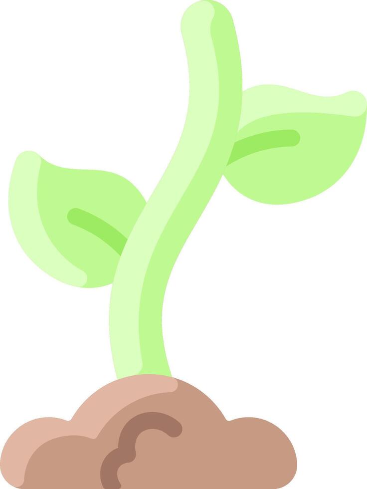 A cartoon plant growing out of the ground vector