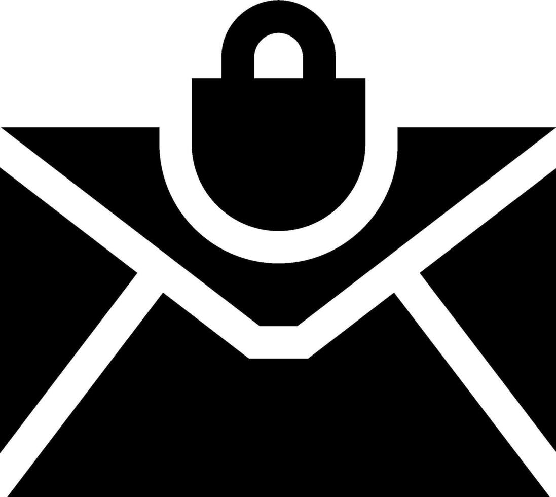 An envelope with a lock icon vector