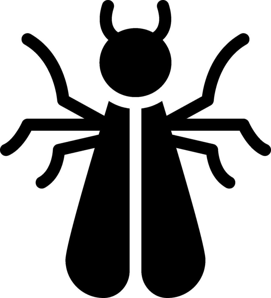 A black and white insect icon vector