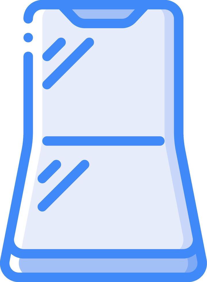 A white sheet with a blue outline vector
