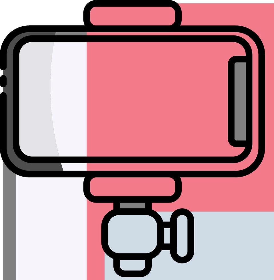 A phone with a camera attached to it vector