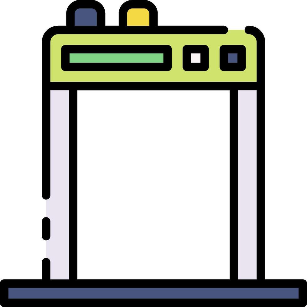 A computer with a monitor and keyboard on top vector