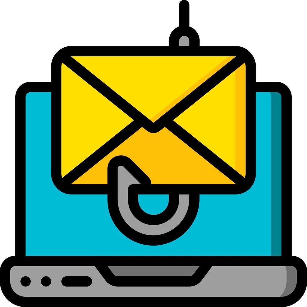 Email security icon with lock and envelope vector
